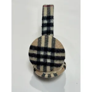 Burberry London Nova Check Cashmere Earmuffs Beige Black One Size thumbnail 6