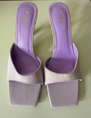 Zara‎ Women's Lavender Slide Sandals/heels Size 36 thumbnail 1