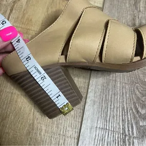 TIME & TRU Memory Foam‎ Mule Bootie Nude Block Heel Women's 6.5 US 37.5 EU thumbnail 8