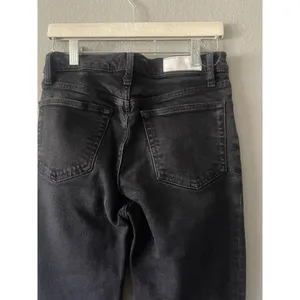Re/Done Originals High Rise Ankle Crop in Faded Black thumbnail 9