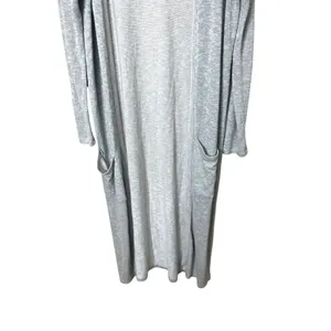 Aerie Gray Long Line Open‎ Front Cardigan Size M thumbnail 3