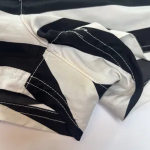 Y2K OP Ocean Pacific Black White Striped Board Shorts Low Rise Lace Up S 3-5 thumbnail 7