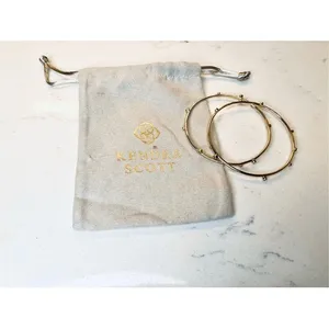Kendra‎ Scott Gold Tone Crystal Bangle Stacker Bracelet Jewelry Dainty Sparkling thumbnail 5