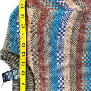 VTG Saturdays Generation Womans Crew Neck‎ Knit Sweater L Geometric Grandma Cozy thumbnail 5