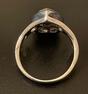 Water drop gray rhinestone ring size 8 thumbnail 4