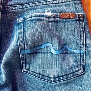 7 For All Mankind Medium Wash Bootcut Jeans, 26x28.5 thumbnail 6