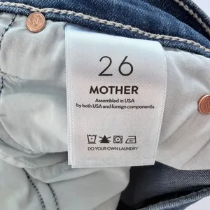 Mother Denim Mid Rise Dazzler Ankle Size 26 Nothing Between Us Blue Stretch thumbnail 6