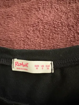 Romwe Ghost Halloween Black Pajama Top thumbnail 2