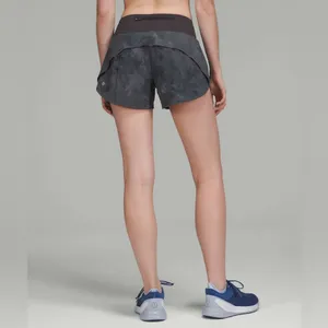 Lululemon Speed Up MR Lined Short 4" - Diamond Dye Pitch Grey Graphite Grey - 4 thumbnail 3