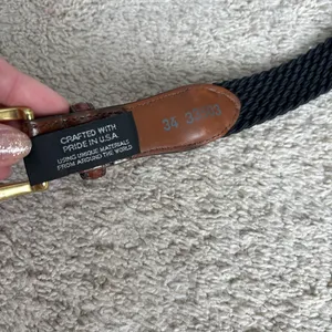 Brighton Black and Brown Belt with Brass Buckle thumbnail 4