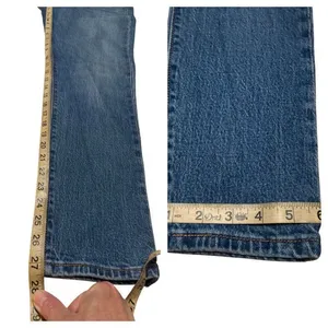 Levi's Premium 501 Skinny Jeans Womens 27x27 Big E Medium Indigo Wash Button Fl thumbnail 8