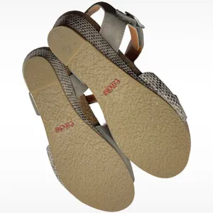 Taos “Traveler” Taupe Leather Wedge Sandals Hook & Loop Closure Women’s 8-8.5 thumbnail 7