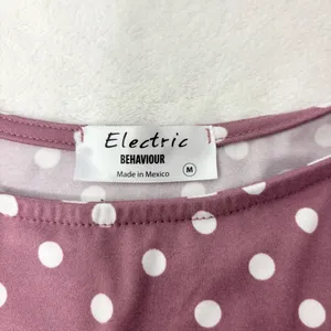 Electric Behavior Dusty Rose Polka Dot Long Sleeve Top size M‎ thumbnail 5