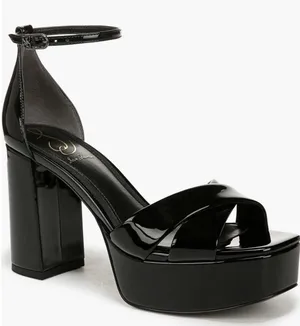 Sam Edelman Women Jullian Ankle Strap Platform‎ Sandals Size 9 Black Patent thumbnail 1