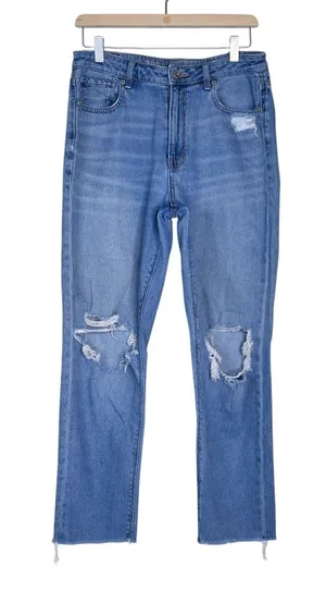 American Eagle Women's 8 Busted Knee Mom Jean thumbnail 1