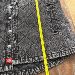Dickies Quilted Jean Jacket Black Gray Acid Wash Small thumbnail 8