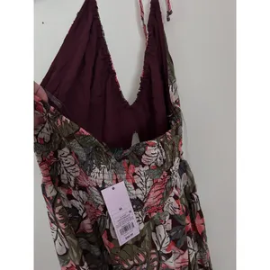 New Women’s Wild Fable Tropical Palm Print Maxi Dres Rayon Stretchy size Medium thumbnail 7