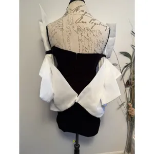 Akira black white cocktail dress Medium bow Velvet‎ Dress thumbnail 2