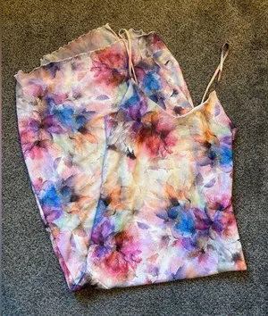 Caution to the Wind Watercolor Floral Dress thumbnail 1