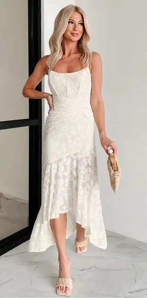 Boutique White lace dress thumbnail 1