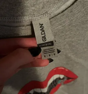 Halloween Vampire lip crewneck “bite me cowboy” thumbnail 3