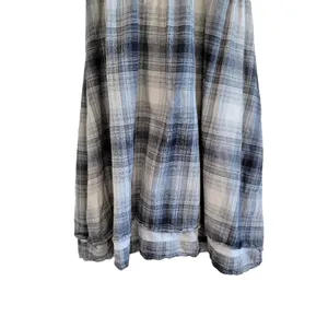 Converse One Star Cotton Plaid Sweetheart Neck Mini Skater Dress Size Medium thumbnail 4