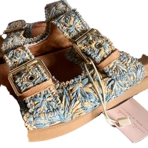 Mila Paoli NEW Women's Woven 2 Strap Buckle Sandal Size 8 #B1947 thumbnail 4