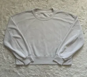 Lululemon Sweatshirt Softstreme Perfectly Oversized Cropped Crew Pullover Sz 8 thumbnail 1