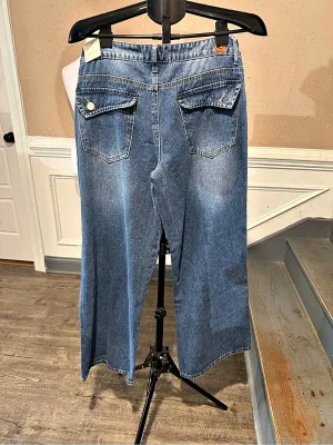 GOGO Jeans Wide Leg Low Rise Blue Jeans NWT thumbnail 2