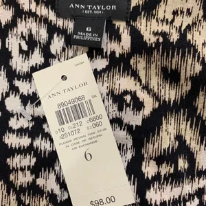 Ann Taylor Leopard Animal Print Ruched‎ Dress thumbnail 6