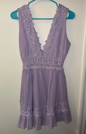 Angel Biba Purple Mini Dress thumbnail 1