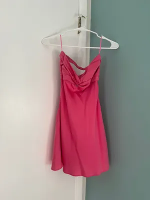Cotton Candy LA pink strapless satin mini dress thumbnail 3