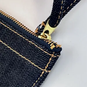 Wrangler‎ Denim Pocket Wristlet Pouch Dark Wash Cotton Blue Western Americana thumbnail 6