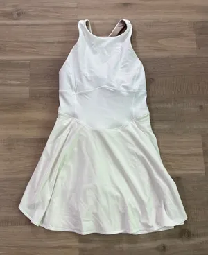 Lululemon Court Crush Dress Women Size 6 White thumbnail 1