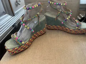 Alma en Pena Colorful Strappy Platform Sandals festival thumbnail 6