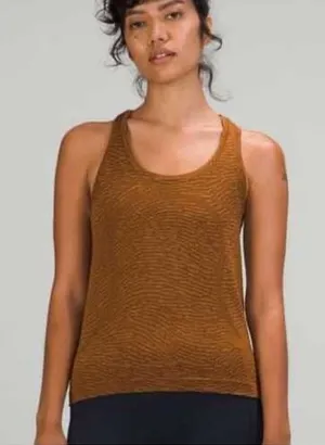 Lululemon Swiftly Tech Racerback Tank Top 2.0 Copper Brown Zebra Size 12 thumbnail 1