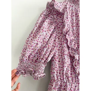 Tuckernuck | Hyacinth House | Purple Floral Periwinkle Mini Dress | Sz XS thumbnail 4
