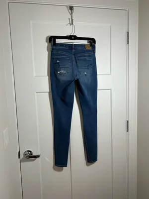 American Eagle Size 4 long hi rise jegging skinny jeans thumbnail 3