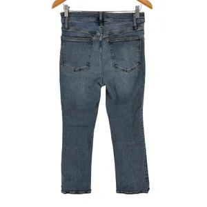 Madewell Mid-Rise Kick Out Jeans Womens 28 Blue Crop Flare Bootcut Denim thumbnail 2