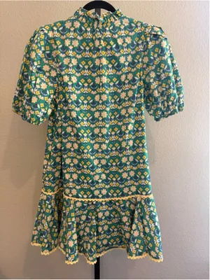 Entro Women's Garden Mini DressDress in Green Size S thumbnail 5