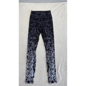 Lululemon align High Rise Floral Leggings Black Grey Purple Size 4 thumbnail 2