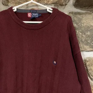 CHAPS Vintage Maroon Red Ralph Lauren Heavy Knit Sweater thumbnail 2
