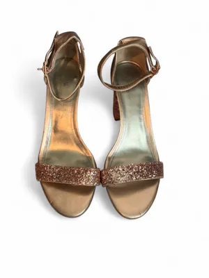 Worthington Rose Gold Glitter Block Heel Ankle-Strap Sandals thumbnail 2