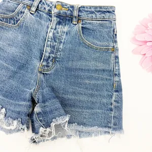 Rolla’s Original Short High Rise Cut Off Medium Juliet Wash Blue Denim Shorts thumbnail 8
