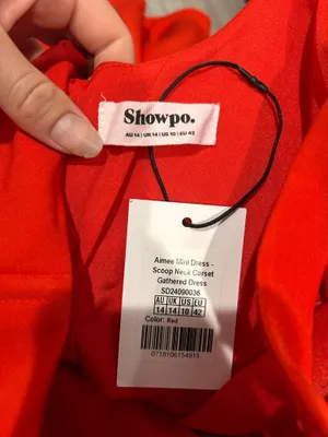 New Showpo Aimee Mini Dress Scoop Neck Corset Gathered Dress Medium MSRP $129 thumbnail 8