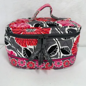 Vera Bradley OS Cosmetic Case Cherry Blossoms Floral Quilted Travel Vanity Bag thumbnail 2