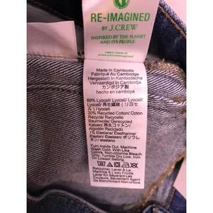 J.Crew 96 Flare Jeans Womens 24 Blue New High Rise Patch Pocket RE-96-IDG‎ thumbnail 6