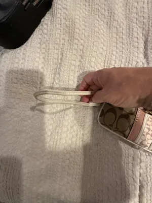 Coach Signature Canvas and Patent Leather Stripe Wristlet thumbnail 5