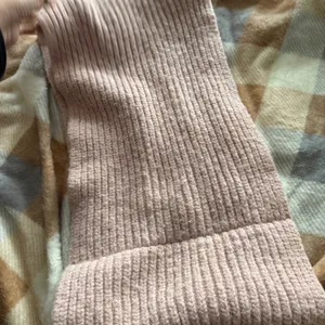 J.Crew Chunky Knit Ribbed Neck Warmer Scarf Dusty Rose Infinity Wool Cashmere‎ thumbnail 1