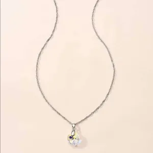 Gorgeous Sunburst Crystal Heart pendant necklace thumbnail 4